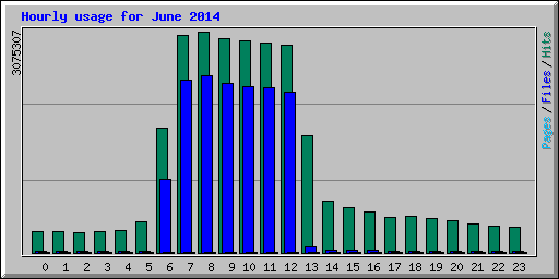 Hourly usage for June 2014