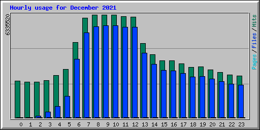Hourly usage for December 2021