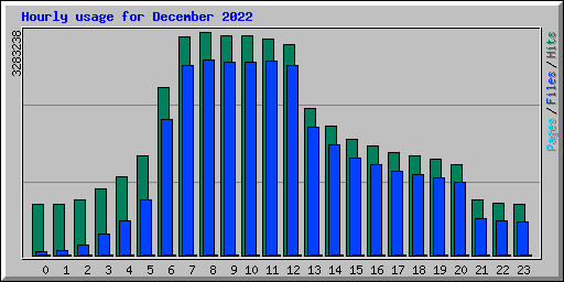Hourly usage for December 2022