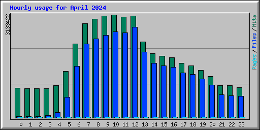 Hourly usage for April 2024