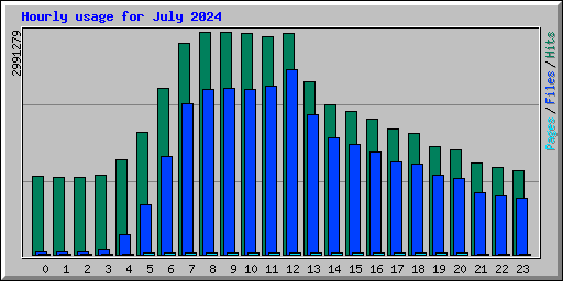 Hourly usage for July 2024