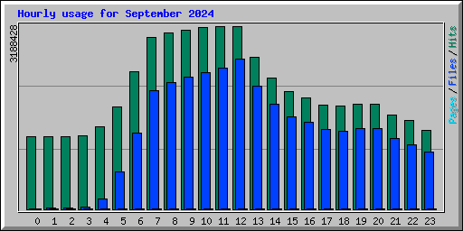 Hourly usage for September 2024