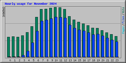 Hourly usage for November 2024
