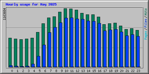 Hourly usage for May 2025