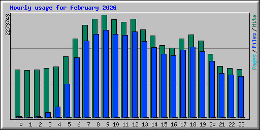 Hourly usage for February 2026