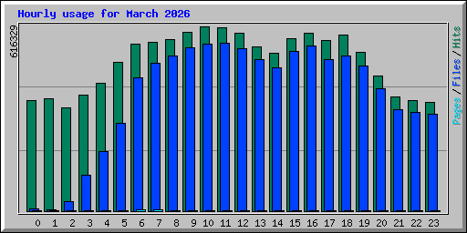 Hourly usage for March 2026