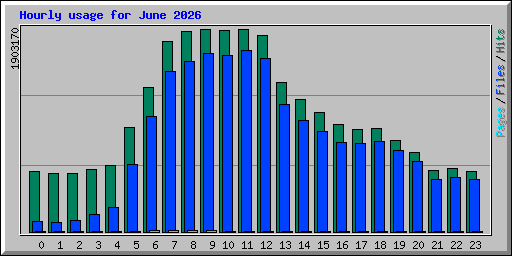 Hourly usage for June 2026